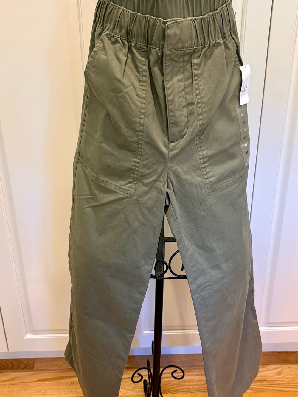 GAP Olive Green Cargo Pants with Elastic Waist